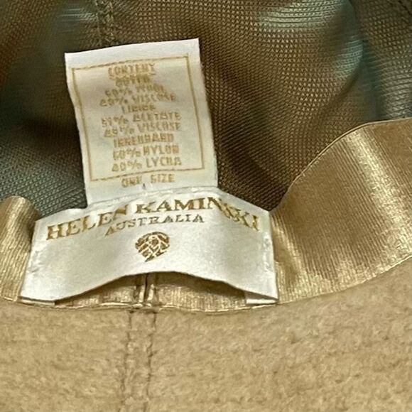 Helen Kaminski Vintage Wool Cloche Hat Caramel Tan One Size - Picture 5 of 5